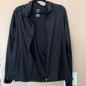 Danskin Now semi-fitted full zip athletic jacket. Black, XXL